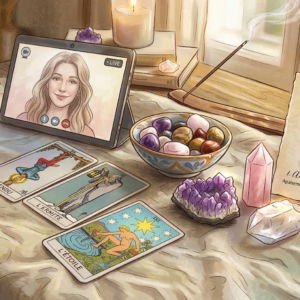 Séance "Mise en Lumière" Tarot + protocole Lithothérapie personnalisé en visio
